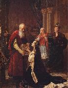 Jozef Simmler Queen Jadwiga's Oath. Spain oil painting artist
